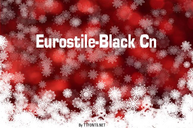 Eurostile-Black Cn example